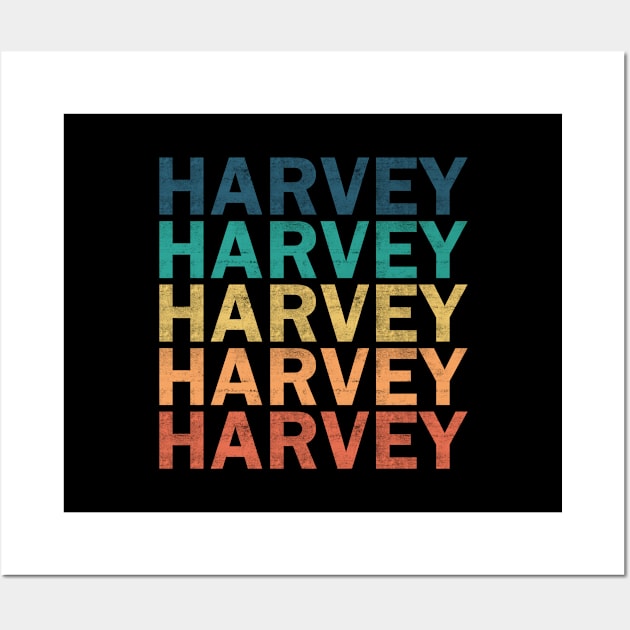 Harvey Name T Shirt - Harvey Vintage Retro Name Gift Item Tee Wall Art by henrietacharthadfield